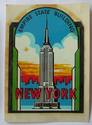 D0091 - Decalque Americano De New York Empire State Building