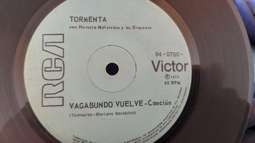 Vinilo Single De Tormenta/quique Villanueva Vagabundo (ll63