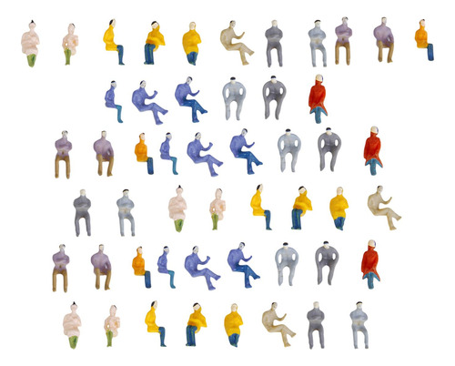 3x 100 Figuras De Personas Sentadas Mixtas Tren De Pasajeros