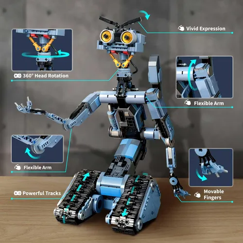 Set De Construcción Robot Johnny 5 Con Mando A Distancia De
