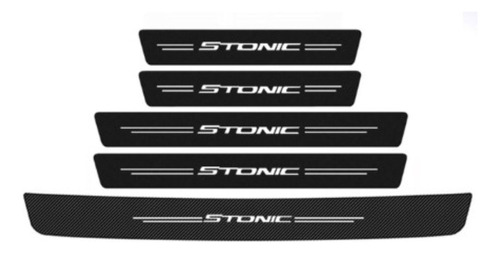 Kia Stonic Protectores Para Pisa Puertas Y Baul Fibra Carbon