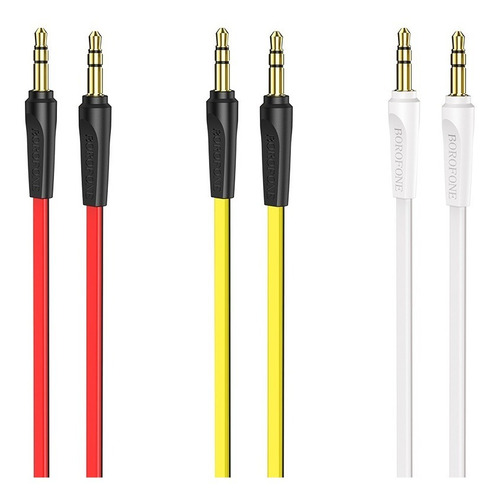 Cable De Audio Auxiliar 2mts Borofone Color Amarillo