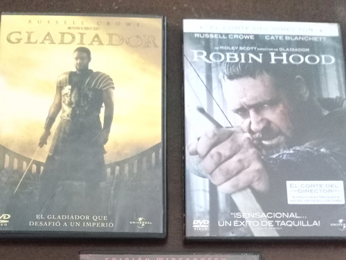 Dvds Gladiador Y Robin Hood De Russell Crowe 