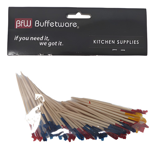 10 Paquetes Palillos De Madera Celofan Varios Colores 50pzs