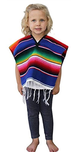 Disfraces De Poncho Mexicano Para Niños De 2 A 14 Años