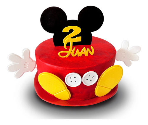 Adorno Para Torta Mickey Mouse  Personalizado - Impresion 3d