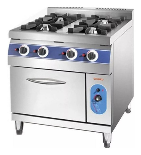 Cocina industrial Flamemax HGR-4G a gas/eléctrica 4 hornallas  acero inoxidable 220V