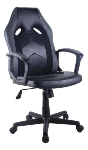 Sillon Silla Gamer Escritorio Ergonomica Moderna Con Ruedas Color Negro