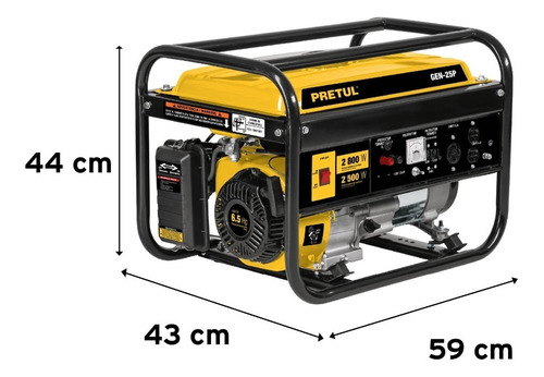 Imagen 5 de 7 de Generador Electrico Planta Luz Gasolina 2500 W Pretul 26034