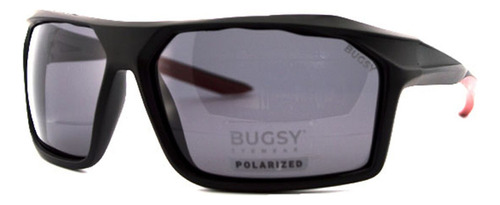 Lentes De Sol Bugsy 5128 Diseño Negro Y Rojo C1