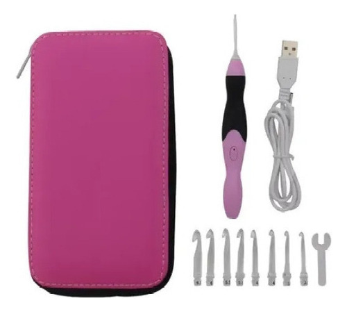 Ganchos De Ganchillo Con Luz Led 9 En 1 Usb Recargable Diy