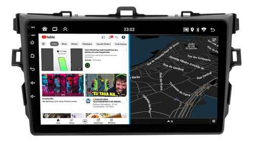 Central Multimidia Toyota Corolla 2009 A 2013 Android 13 9p