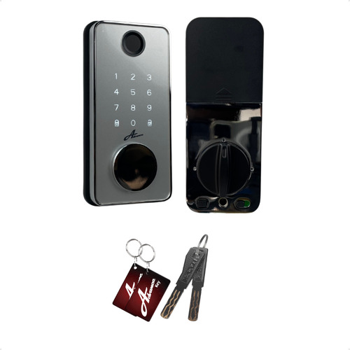 Fechadura Digital Externa Milre 8600a Cor Cinza Aplicativo