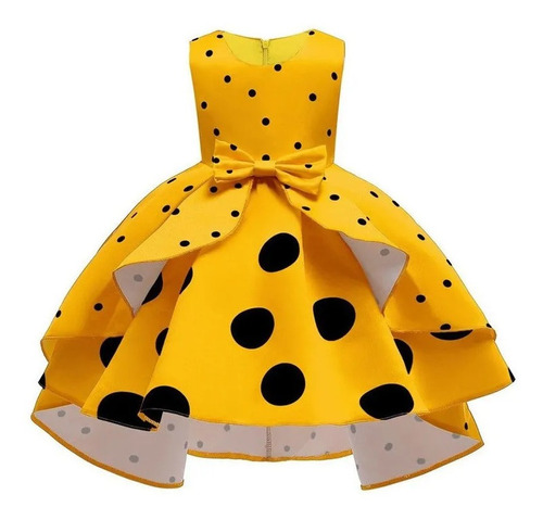 Vestido De Princesa Infantil Retrô De Bolinhas