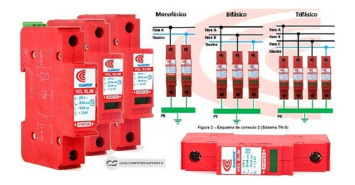 Kit 10 Dps Proteção De Surto Clamper - Anti Raio 275v 20ka