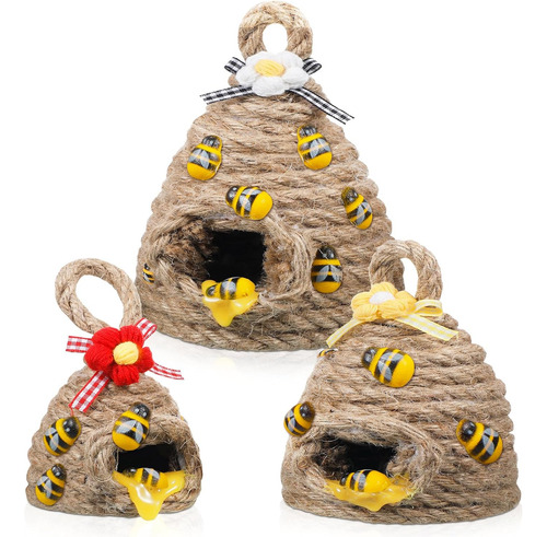 3 Piezas De Decoración De Colmena De Abeja Bandeja Esc...