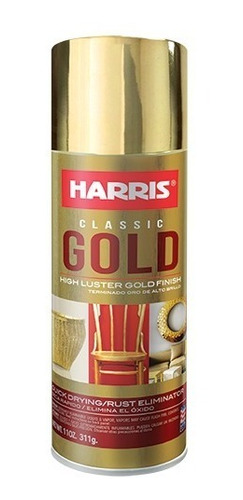 Pintura Spray Dorado, Plateado, Cromado Harris 18