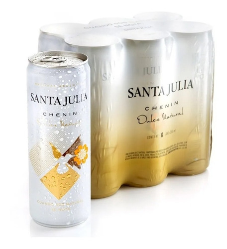 Vino Santa Julia Chenin Blanco Dulce 355ml Lata Pack X6