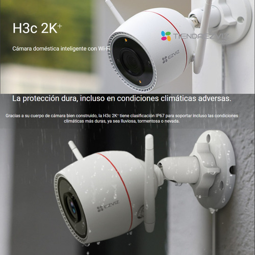 Cámara De Seguridad Ezviz Exterior Fija 2k+ 4mp Color Audio