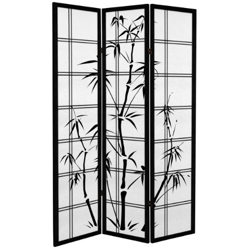 Separador De Ambiente Bambú Negro 6 Ft. - 3 Paneles