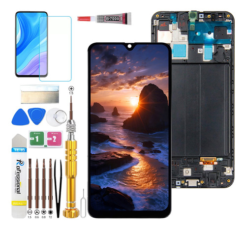 Zhangtuo Pantalla Lcd Para Samsung A30 A305f A305fn A305g A305gn A305yn A3050 Con Marco