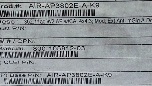 Access Point Cisco Air-ap3802e-a-k9 Nuevo Dual Band