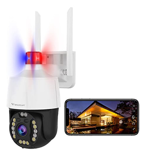 Cámara De Seguridad Vstarcam Ptz Wifi De 3 Mp Con Cable Para