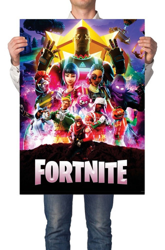 Placa Quadro Decorativa Mdf Fortnite Personagens