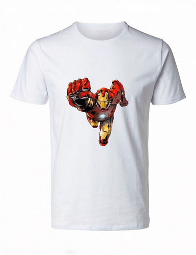 Polera Iron Man Marvel The Avengers  Estampada  Algodon   