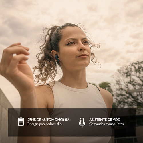 Auriculares Inalambricos In-ear Tws Cancelacion De Ruido Azul
