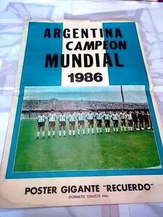 Argentina Campeon Mundial 1986 Poster 1,05x0,72 M Maradona