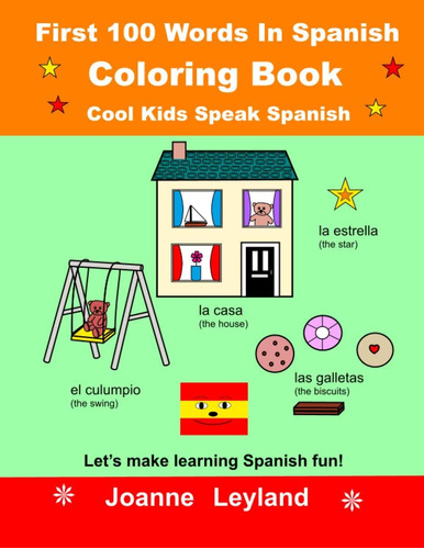 Libro: First 100 Words In Spanish Coloring Book Cool Kids Sp