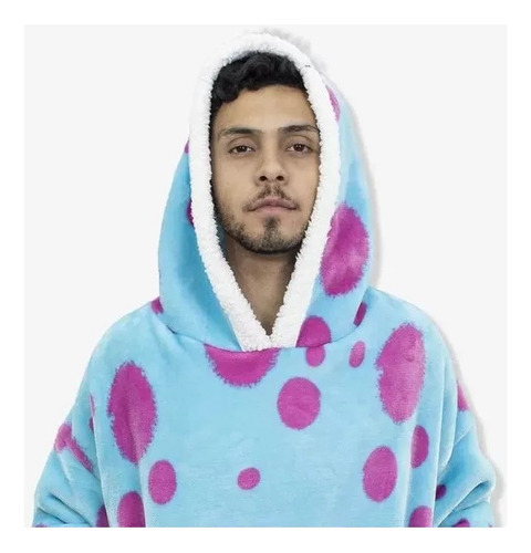 Cobertor Com Mangas Disney Pixar Sulley Juvenil Zonacriativa Cor Azul