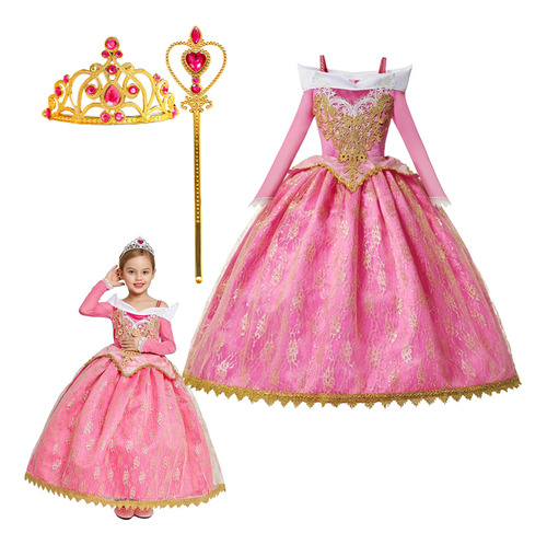 Disfraz De Princesa De La Bella Durmiente, Vestido Aurora, R