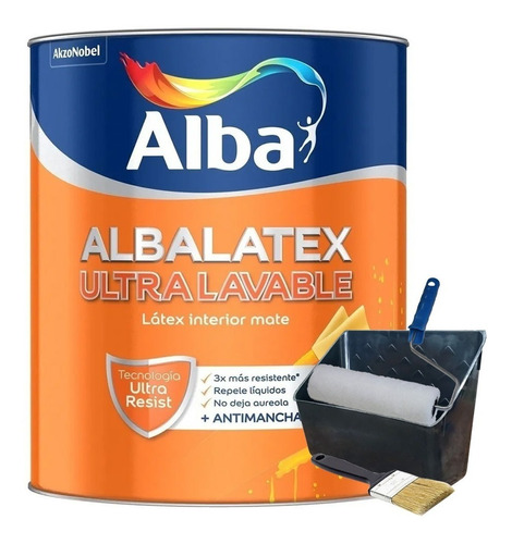 Albalatex Ultralavablex20lts+kit Para Pintar Combo Regalo!