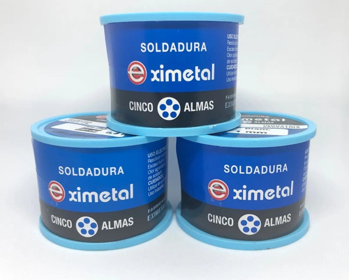 Imagen 2 de 4 de Estaño Eximetal 1mm 60/40 1/4kg Soldadura Rollo 250gr Hobb