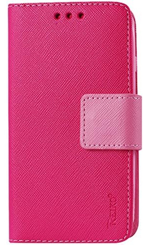 Funda De Cuero Resistente Para LG F70 4g Lte (rosado/azul)