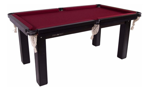 Mesa Sinuca / Snooker / Bilhar / 1,87 X 1,08 Tecido Vinho