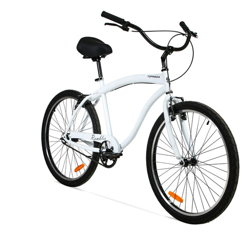 Bicicleta Urbana Playera Full R26 Blanca Rambler Topmega Color Blanco