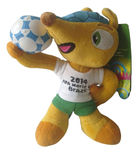 Fuleco Peluche Licenciado Brazil 2014 C/etiqueta 20 Cm Nuevo