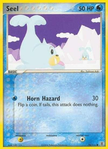 Pokemon Seel 78/112 Reverse Holo Ex Fire Red & Leaf Green