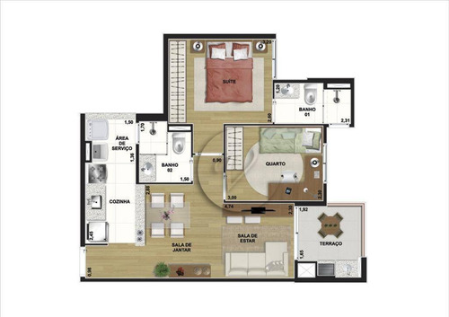 Imagem 3 de 14 de Apartamento À Venda, 53 M² Por R$ 315.000,00 - Vila Tibiriçá - Santo André/sp - Ap9737