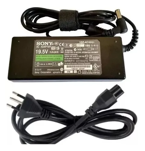 Imagem 1 de 3 de Fonte Carregador Para Notebook Sony Vaio 19.5v 4.7a 90w