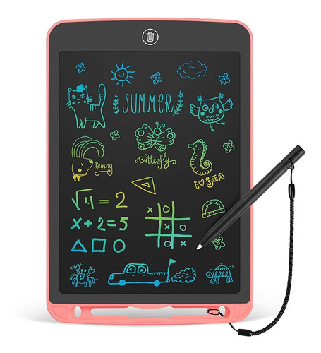 Tableta Lcd Para Escritura Dibujo Ideal Niños 12 PuLG Rosa