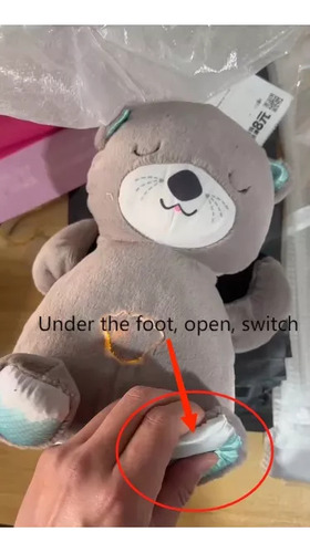 Q Nutria Durmiente De Fisher-price, Color Gris