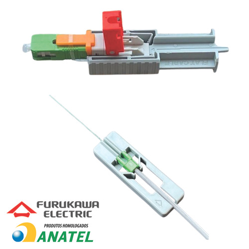 100 Conector Gpon Sc-apc Fast Campo 2.0 Flat Drop E Low Fit