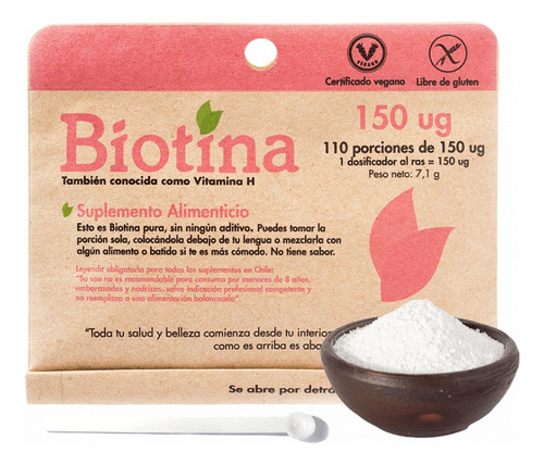 Biotina 110 Dosis De 150ug, Con Dosificador