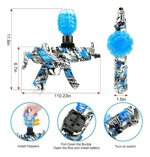 Pistola De Juguete Electrica Hidrogel M416 Con Puños Y Miras