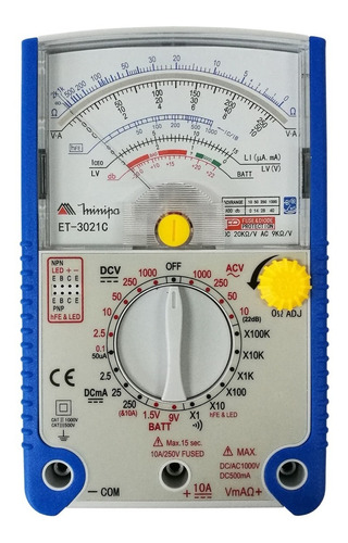 Multímetro Analógico Minipa Et-3021c Novo Modelo