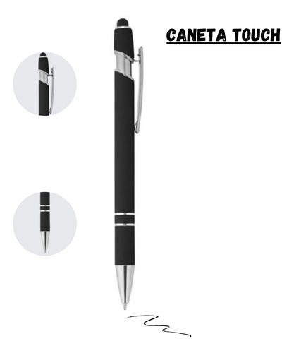 Caneta Com 5 Cores Touch Personalizado A Laser Kit Com 100